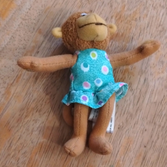 Five Little Monkeys Finger Puppet Replacement Plush in Polka Dot Blue Dress 5in - Picture 6 of 12